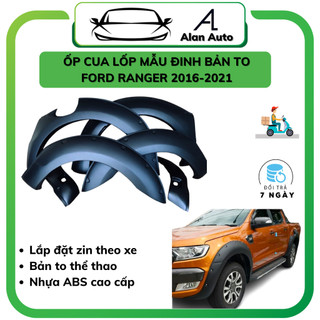 Ốp cua lốp xe FORD RANGER 2016-2021, Ốp viền banh xe MẪU CÓ ĐINH LOẠI BẢN TO bản WT, XLS