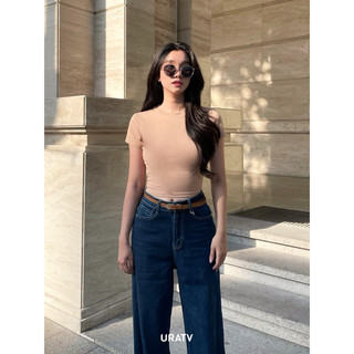 Áo Crop body tay ngắn mã U chất thun cotton co giãn 4 chiều