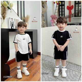 Bộ thể thao phối kẻ sọc, cotton mềm bé trai Bernie FASHION