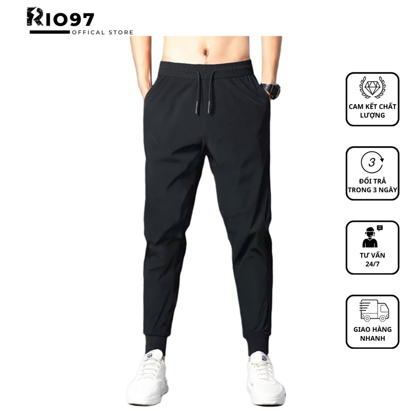 Quần Jogger Nam Nữ Trơn Basic Thun Poly Phong Cách Thể Dục Thể Thao Năng Động Cá Tính RIO97 STORE