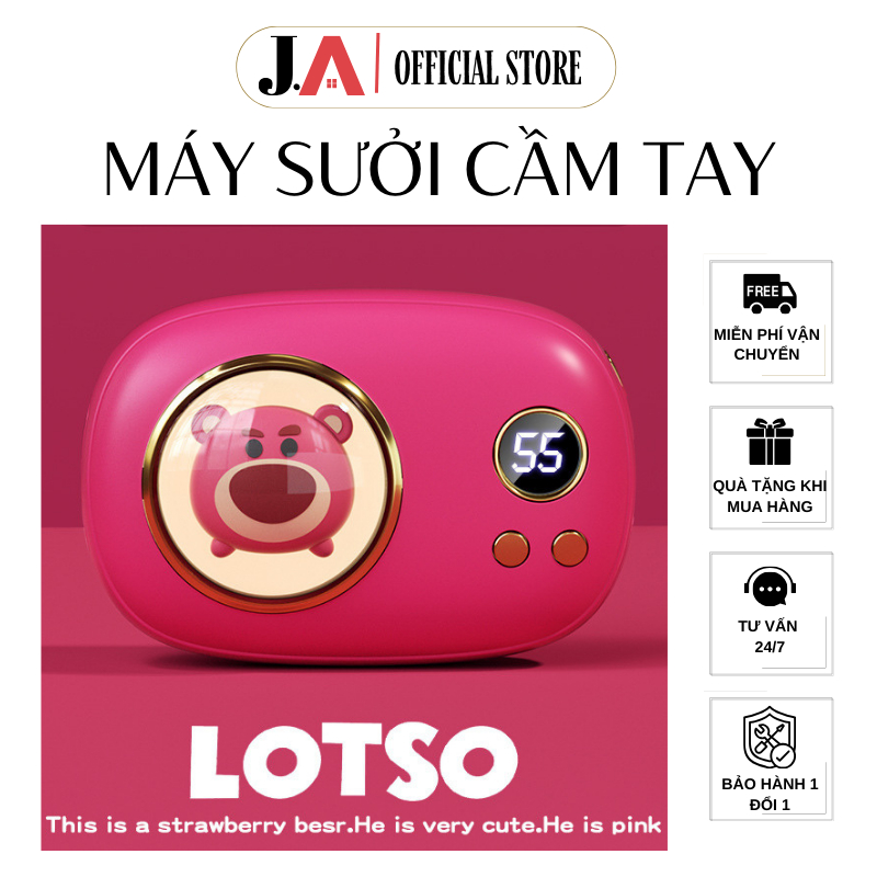 Máy Sưởi Cầm Tay In Hoạ Tiết Hoạt Hình Dễ Thương Giúp Làm Ấm có Sạc Dự Phòng mini Pin 5000mAh J.A OF