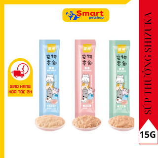 Súp thưởng cho mèo shizuka i xúc xích 5 vị cho chó mèo 15g
