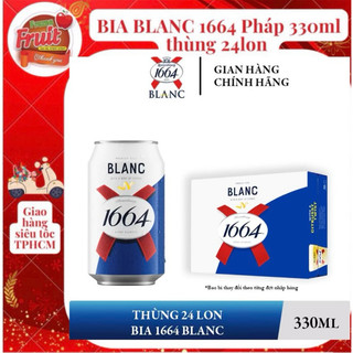 Bia blanc 1664 pháp 330ml thùng 24lon