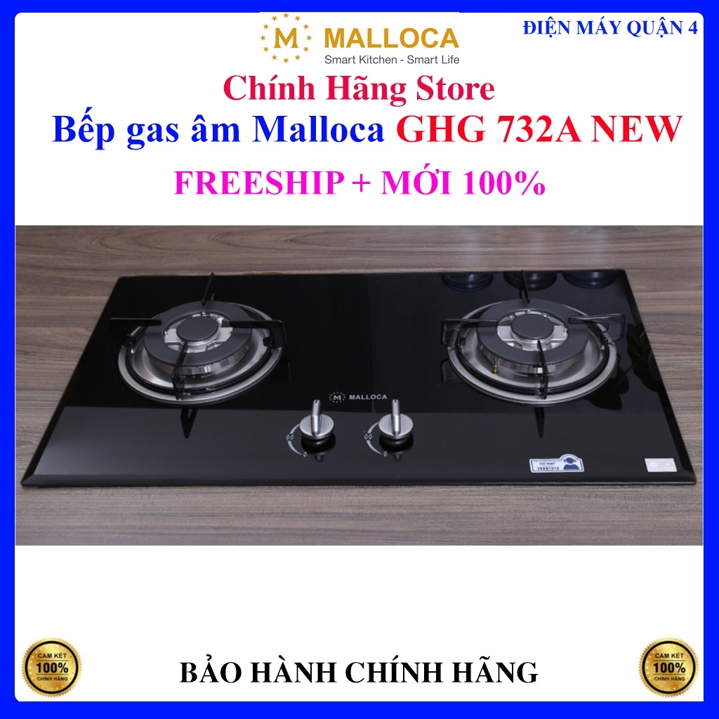 Bếp gas âm Malloca GHG 732A NEW CHÍNH HÃNG BẢO HÀNH 3 NĂM
