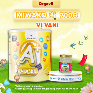 Sữa Công Thức Hạt Thực Vật Hữu Cơ Miwako A+ Vị Vani Hộp 700g - Orgavil