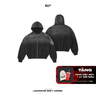 Áo hoodie washed form Boxy SLY Laminator