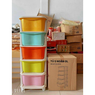 Tủ nhựa Gia Long đa sắc 5 tầng