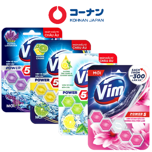 Viên Treo Bồn Cầu VIM sạch khuẩn, thơm mát hương lavender/chanh/trà xanh, combo nguyên thùng