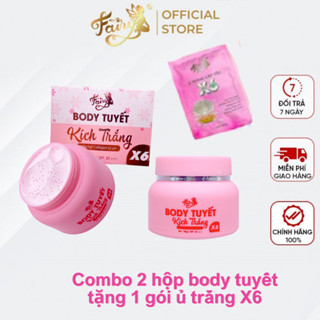 Combo 2 Hộp Kem Body Tuyết dưỡng trắng da (Tặng 1gói ủ trắng X6)