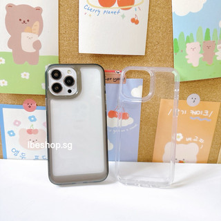 Ốp Lưng iPhone Trong Suốt Viền Nhựa Dẻo Mặt Kính Acrylic Cường Lực Chống Va Đập Chống Trầy Xước Clear Case 15 14 13