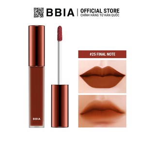Son Kem Lì Bbia Last Velvet Lip Tint Version 5 - 25 Final Note (Màu Cam Nâu Đất) 5g - Bbia Official Store