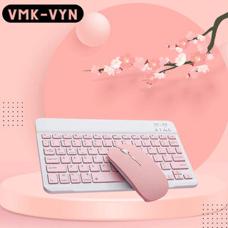 Bàn phím và chuột bluetooth VMK-VYN dùng cho văn phòng mini 10 inch.