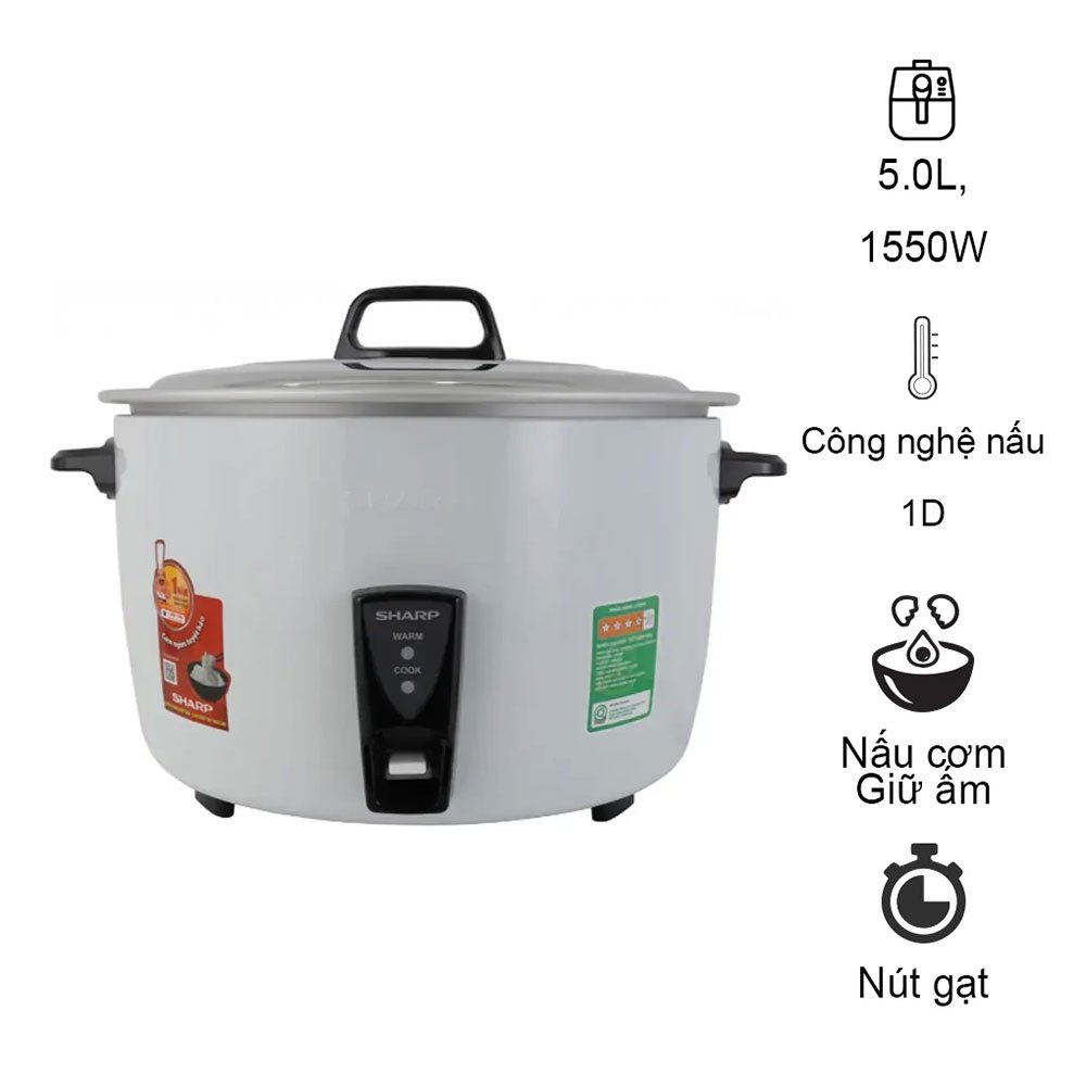 Nồi cơm điện nắp rời Sharp KSH-D55V 5 lít