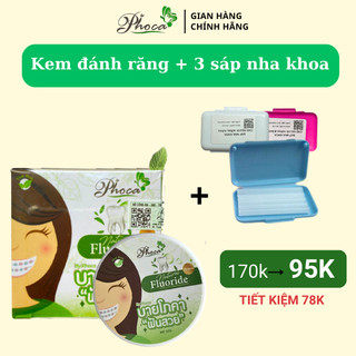 Kem đánh răng thảo dược By Phoca, kem đánh răng sáp nha khoa phoca trắng răng hơi thở thơm mát
