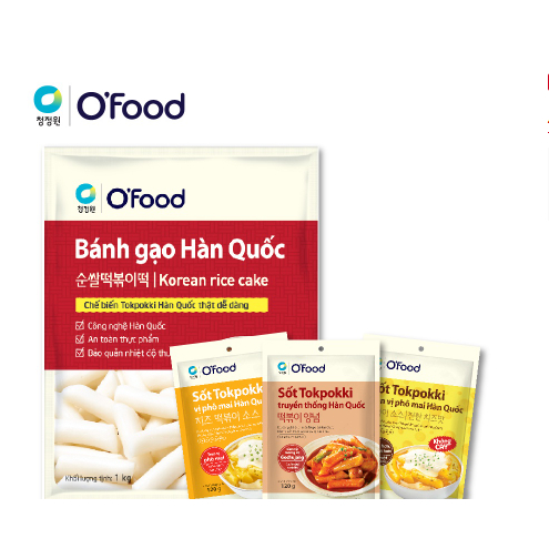 COMBO bánh gạo 1kg và 3 gói sốt tokbokki 120g