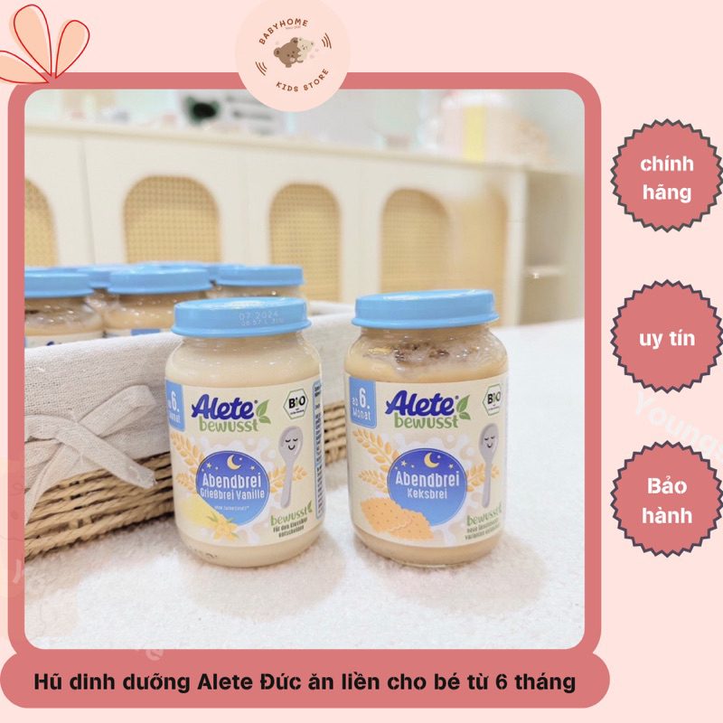 [Date /2026] mẫu mới Hũ Dinh Dưỡng Hữu Cơ Alete / BabyDream Nội Địa Đức 190g- Hũ dinh dưỡng