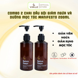 Combo 2 chai dầu gội manifesto shampoo - dưỡng da đầu và nang tóc, giảm nấm ngứa, nuôi dưỡng nang tóc giúp mọc tóc