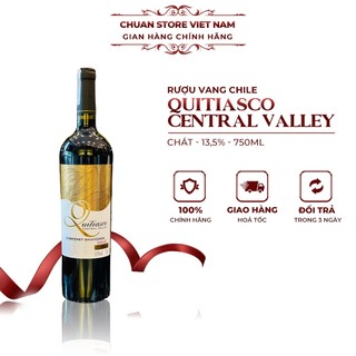Rượu vang đỏ Chile chát Quitiasco Central Valley 13,5% chai 750ml nhập khẩu chính hãng