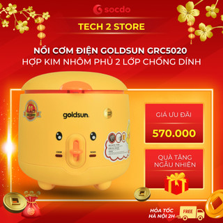 Nồi cơm điện Mini Goldsun Vịt vàng GRC5020  dung tích 1L | Nồi cơm nhỏ dành cho 1-3 người ăn, Bảo hành 12 tháng
