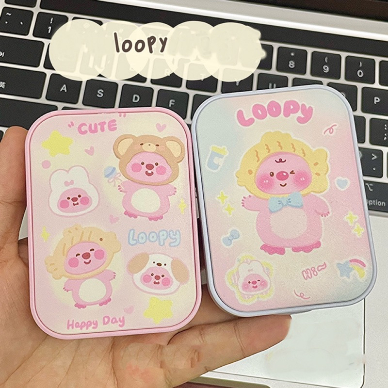 Khay Gương Đôi Loopy SIÊU HOT -Case Đựng Lens