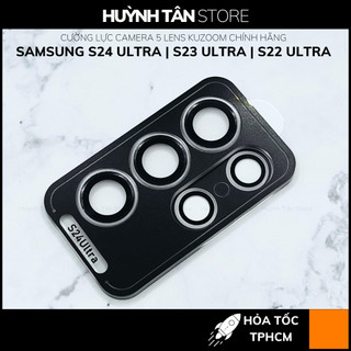 Combo viền và cường lực camera kuzoom samsung s24 ultra s23 ultra s22 ultra kính trong suốt bảo vệ cho 5 lens