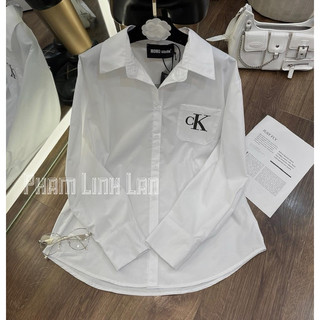 Áo sơ mi đính đá dài tay nữ phom dáng rộng thời trang hq freesize40-65kg