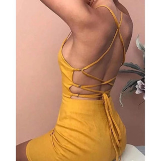 Pass đầm hở lưng đan dây, thanh lý đầm dây hở lưng, đầm dây đi biển 2hand