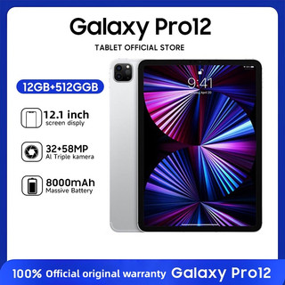 Máy tính bảng galaxy pro12 12,1 inch 12 + 512gb 4k toàn màn hình thẻ sim kép wifi / máy tính bảng sinh viên 5g