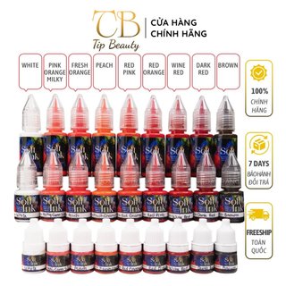 Mực Soft Ink phun môi đẹp chuẩn chính hãng MTH Minisize 3.3ml 5ml Fullsize 10ml