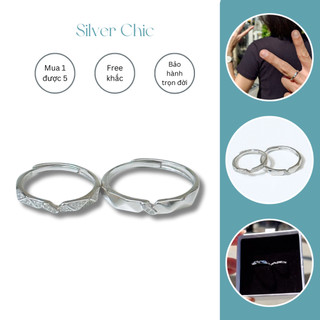  Nhẫn đôi bạc Destiny SILVER CHIC N08 bạc 925