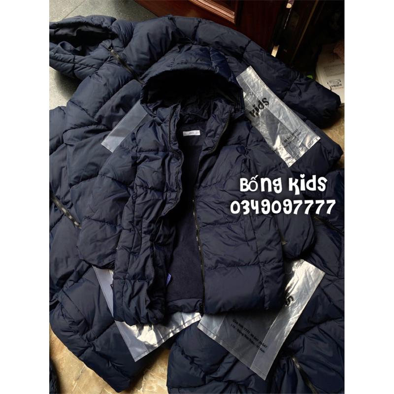 Áo Parka Phao Bé Trai Basic Xanh Navy MG