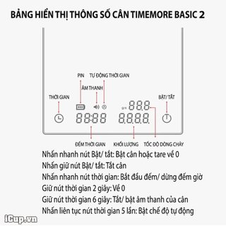 Cân điện tử Timemore Basic 2 bản nâng cấp 2024, bản nhập khẩu chính hãng