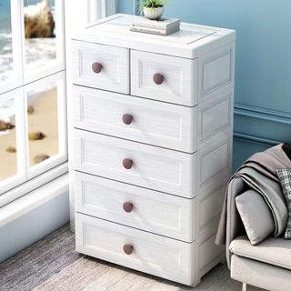 【5 Lớp Tủ bảo quản Tủ đứng kiểu dáng Châu Âu Dung lượng lưu trữ lớn Ăn vặt Sách Đồ chơi Quần áo