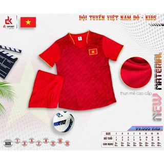 Bộ Đồ Đá Banh Trẻ em Đội tuyển Việt Nam màu đỏ