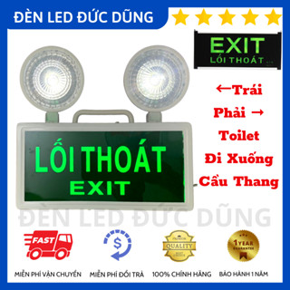 Đèn Sự Cố Khẩn Cấp Chiếu Sáng Kết Hợp Biển Chỉ Dẫn Thoát Hiểm Exit, Thiết Bị Phòng Cháy Chữa Cháy (BẢO HÀNH 1 NĂM)