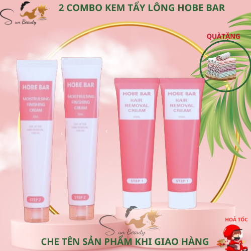 Combo Kem tẩy lông HOBEBAR 50g kem tẩy lông Kem tẩy lông triệt lông tẩy lông nách chân tay, chính hãng