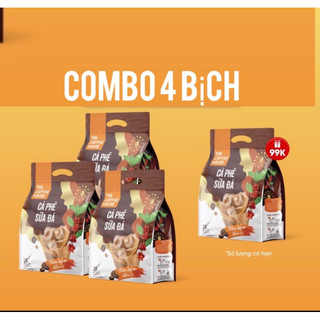 [date06/2025]Combo 4 Bịch Cà phê sữa đá hòa tan The Coffee House (25 gói x 22g)