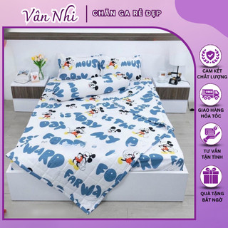 Bộ Chăn Ga Gối Hè Trần Bông 5 Món