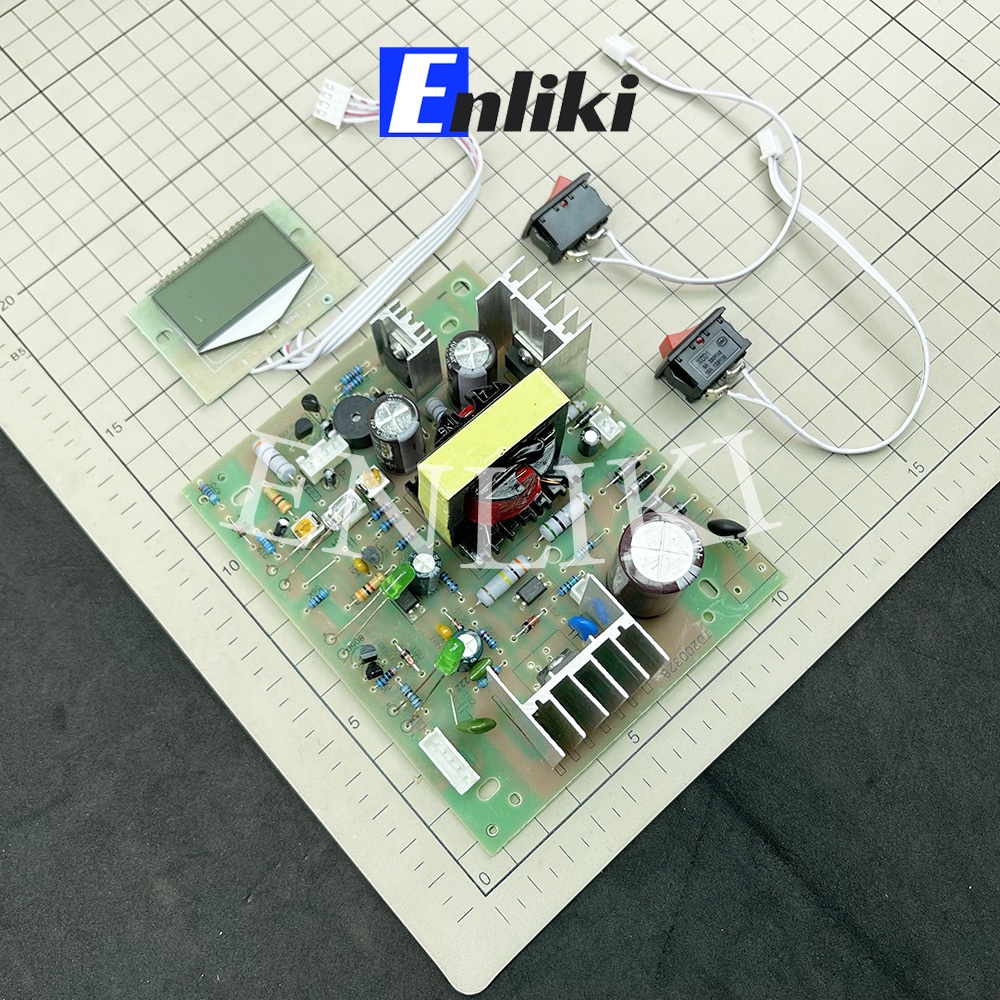 Mạch Sạc Acquy 12V 24V 10A (Kèm Màn Hình LCD Hiển Thị Dòng+ Áp Sạc)