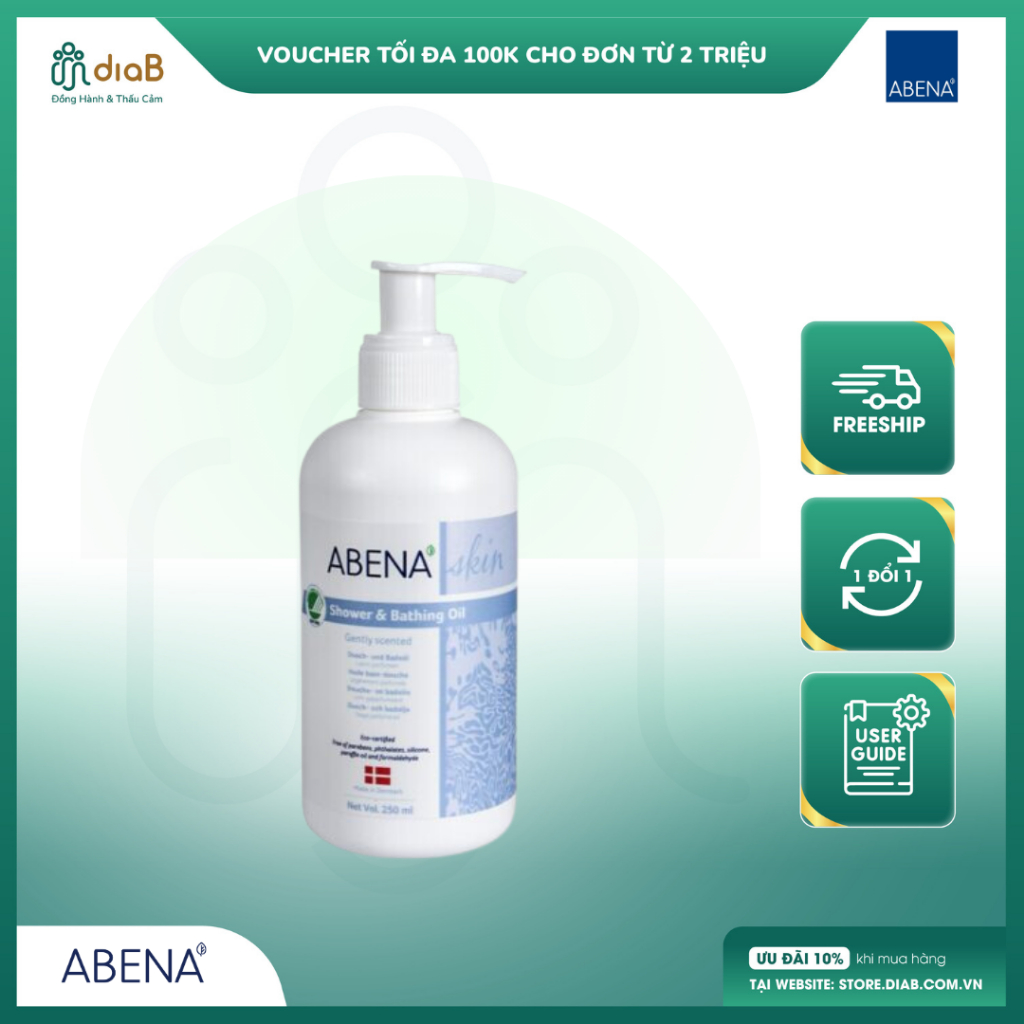 Dầu tắm cấp ẩm - ABENA - DIAB
