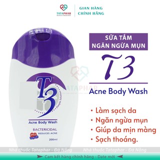 Sữa tắm t3 acne body wash - chai 200ml - chính hãng