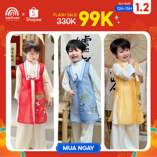 Áo dài cho bé trai 2 3 4 5 6 7 8 9 10 tuổi Magickids áo dài Tết  cách tân size đại mẫu mới 2024 Quần áo trẻ em AD23021