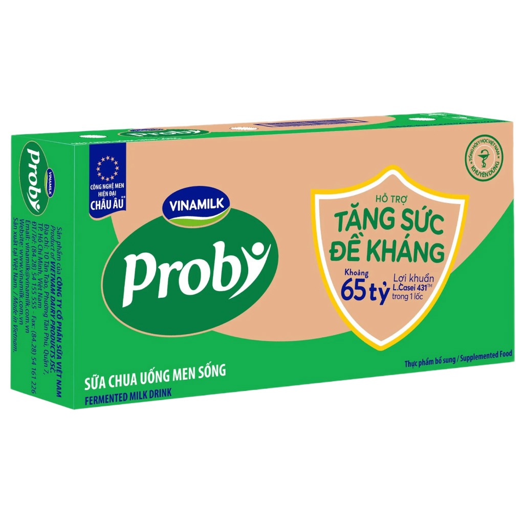 [sp này là men sống nên khuyên dùng date mới]Thùng 50 chai sữa chua uống men sống có đường Vinamilk Probi 65ml