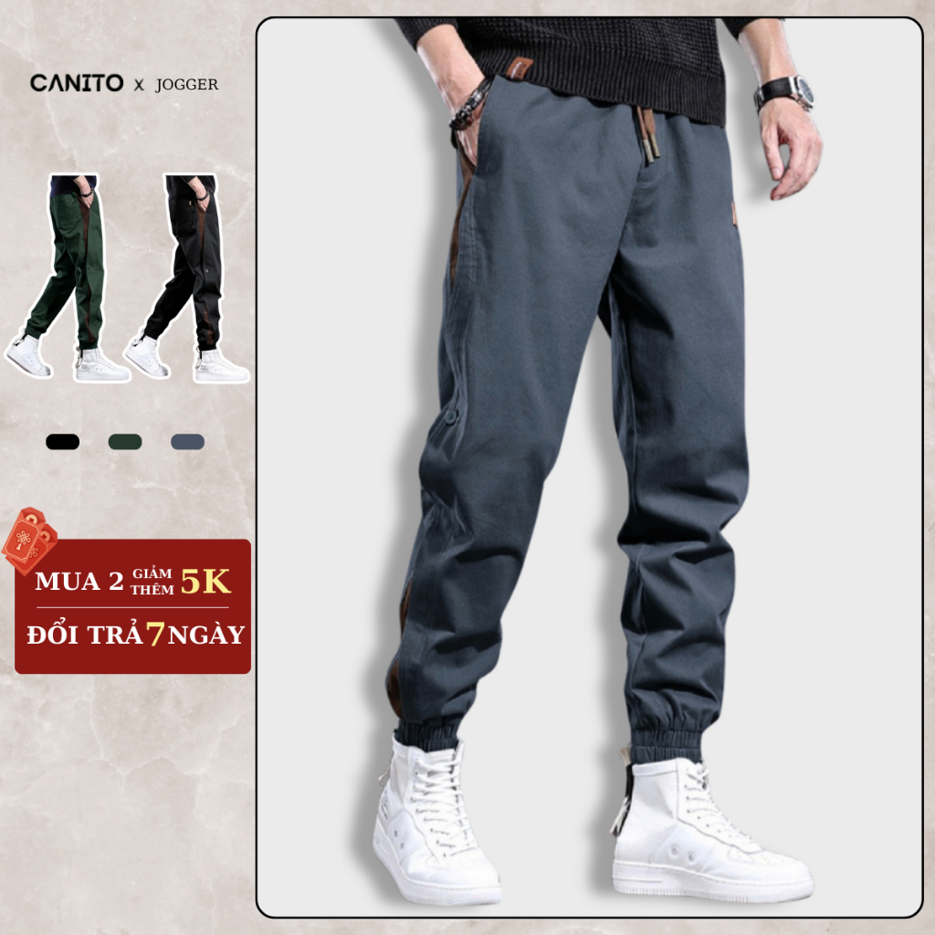 Quần Jogger Nam - Quần jogger Kaki Phối Viền trẻ trung năng động cá tính - JG2