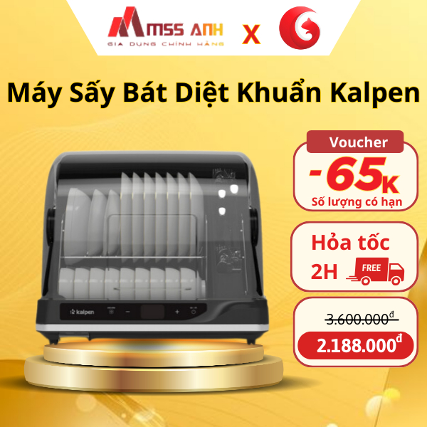 Máy Sấy Bát Diệt Khuẩn UV Kalpen DD99, tủ sấy bát đũa bằng tia UV bảo hành chính hãng 24 tháng