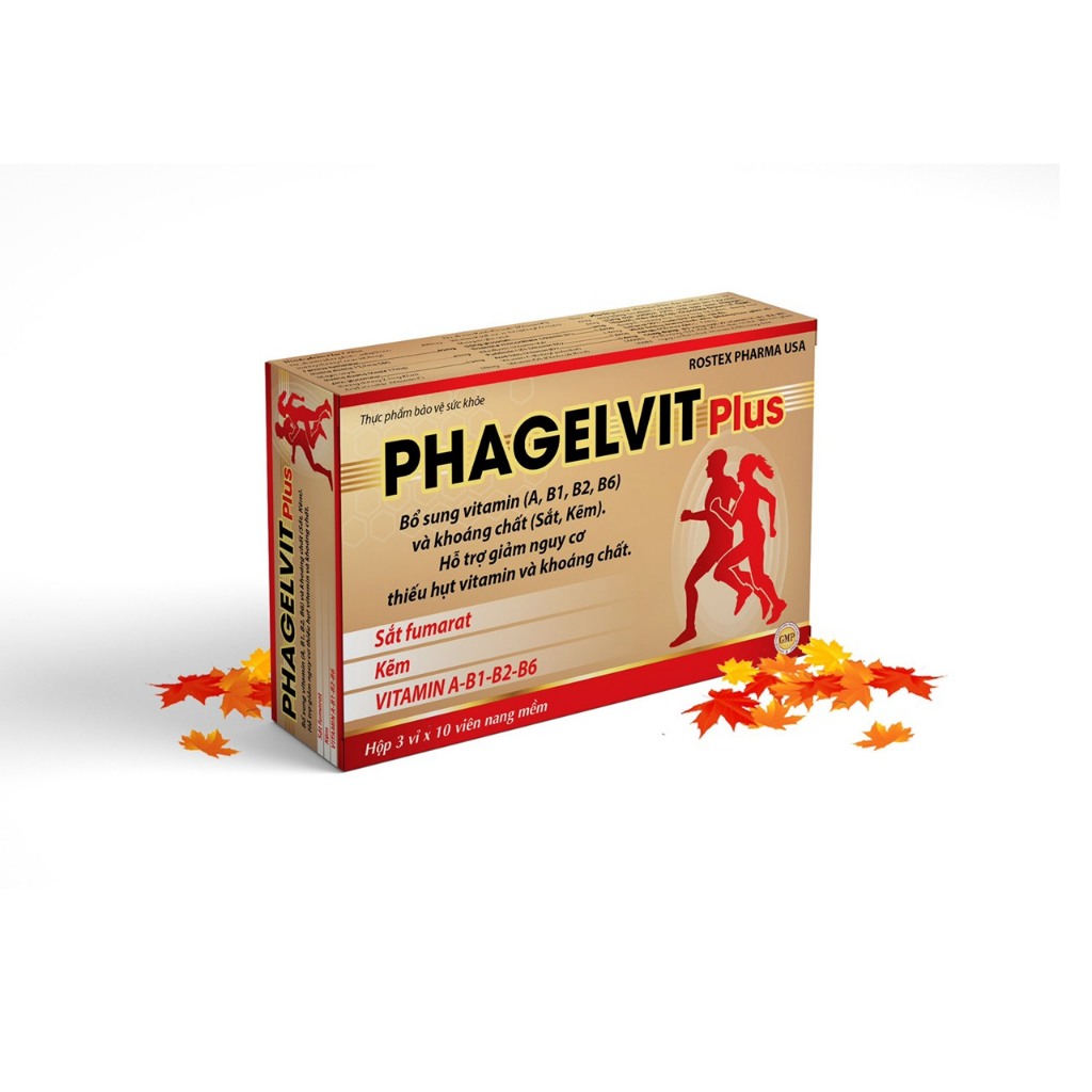 Viên uống vitamin tổng hợp Phamagel Plus tăng cường sức khỏe - 30 viên [Phamagel Plus Hộp 30 viên]