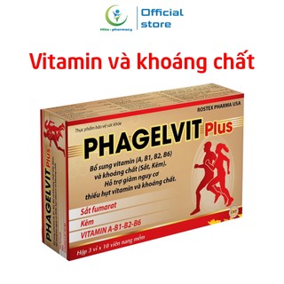 Vitamin tổng hợp và khoáng chất Phamagel Plus HDPHARMA - 30 viên (Phamagel Plus 30 viên)