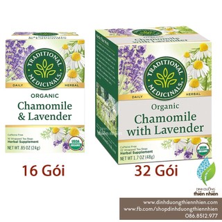 Trà Hữu Cơ Hoa Oải Hương & Hoa Cúc Traditional Medicinals Organic Chamomile & Lavender
