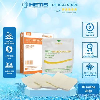 Miếng Dán Mụn - Vết Thương, vết bỏng HETIS Hydrocolloid R (10x10cm)