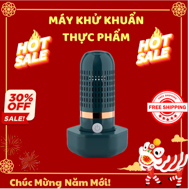 MÁY KHỬ KHUẨN THỰC PHẨM, RAU CỦ QUẢ ĐẾN 99,99%. HÀNG CHÍNH HÃNG. BẢO HÀNH 12 THÁNG